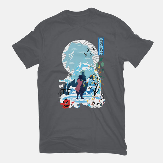 Giyu Tomioka Negative Space-mens heavyweight tee-SwensonaDesigns