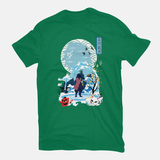 Giyu Tomioka Negative Space-mens heavyweight tee-SwensonaDesigns