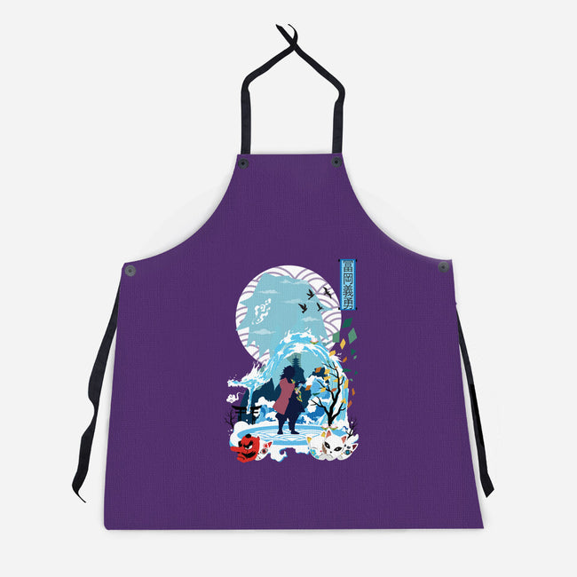 Giyu Tomioka Negative Space-unisex kitchen apron-SwensonaDesigns