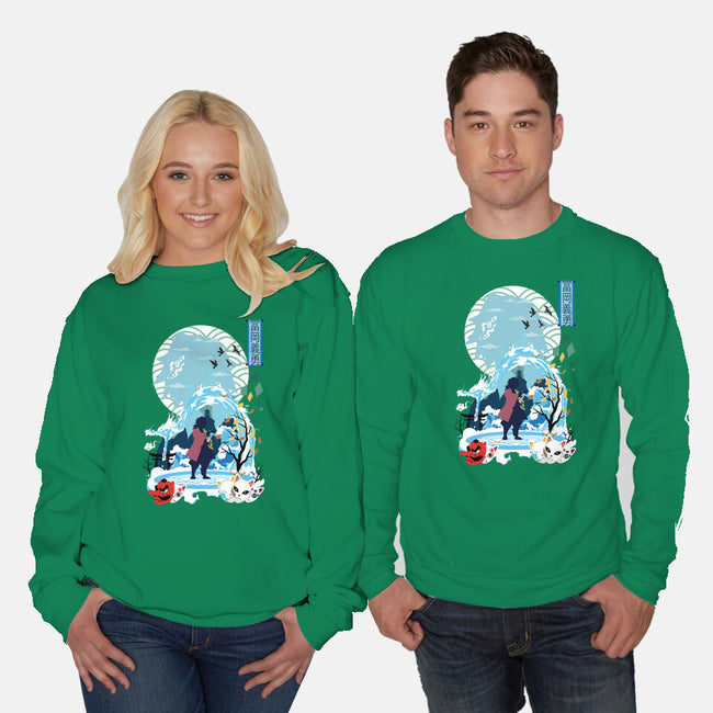 Giyu Tomioka Negative Space-unisex crew neck sweatshirt-SwensonaDesigns
