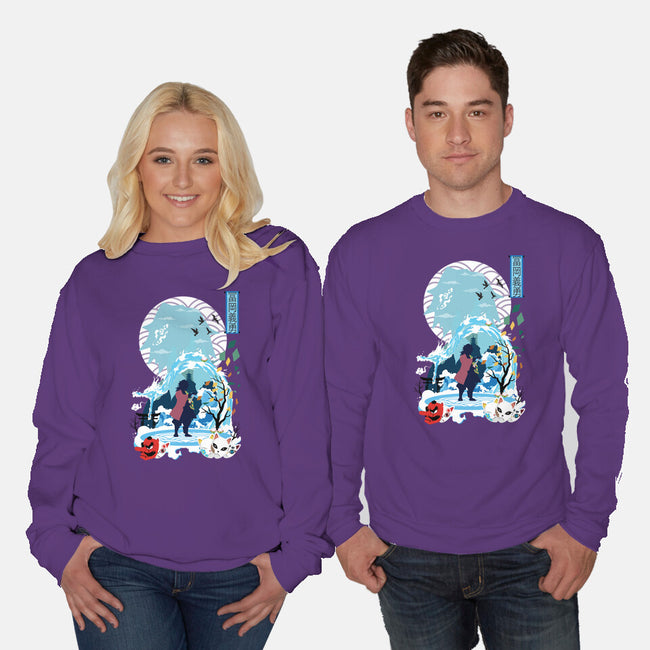 Giyu Tomioka Negative Space-unisex crew neck sweatshirt-SwensonaDesigns