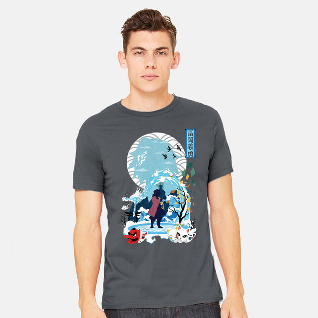 Giyu Tomioka Negative Space-mens heavyweight tee-SwensonaDesigns