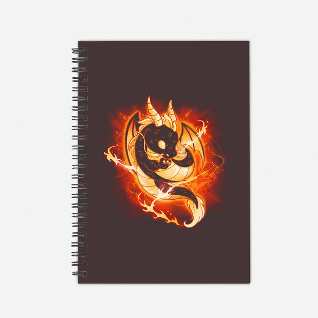 Dragon Fire-none dot grid notebook-Vallina84