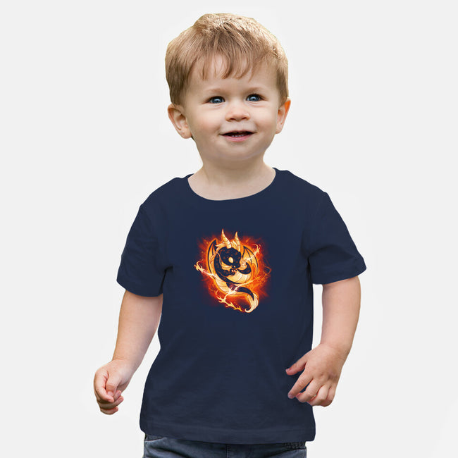 Dragon Fire-baby basic tee-Vallina84