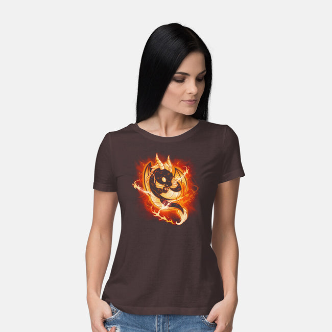 Dragon Fire-womens basic tee-Vallina84