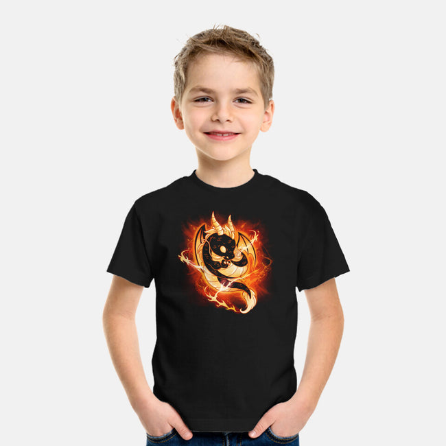 Dragon Fire-youth basic tee-Vallina84