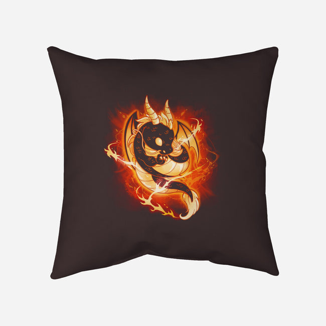 Dragon Fire-none removable cover w insert throw pillow-Vallina84
