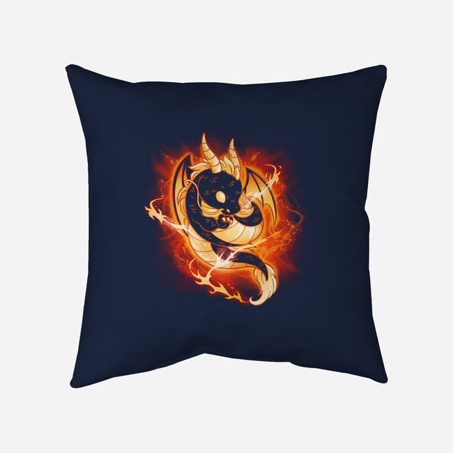 Dragon Fire-none removable cover w insert throw pillow-Vallina84