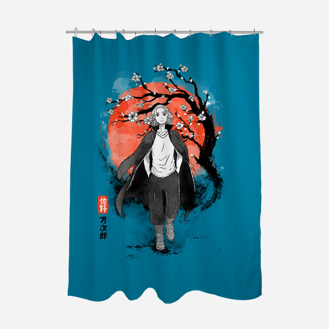 Mikey Ink-none polyester shower curtain-IKILO