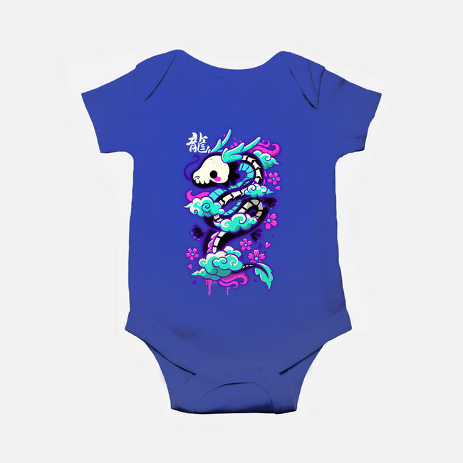 Cyber Ghost Dragon-baby basic onesie-NemiMakeit