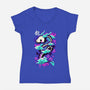 Cyber Ghost Dragon-womens v-neck tee-NemiMakeit