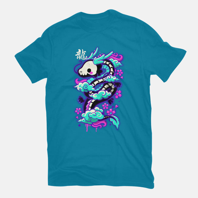 Cyber Ghost Dragon-womens fitted tee-NemiMakeit