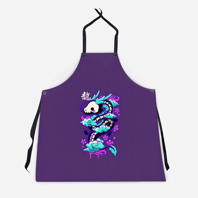 Cyber Ghost Dragon-unisex kitchen apron-NemiMakeit