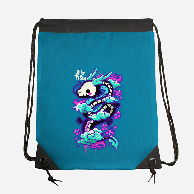 Cyber Ghost Dragon-none drawstring bag-NemiMakeit