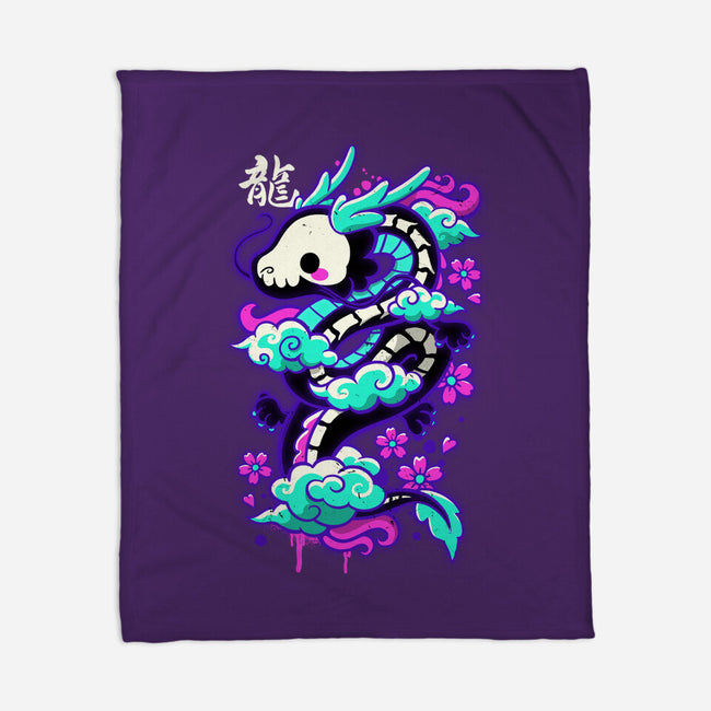 Cyber Ghost Dragon-none fleece blanket-NemiMakeit