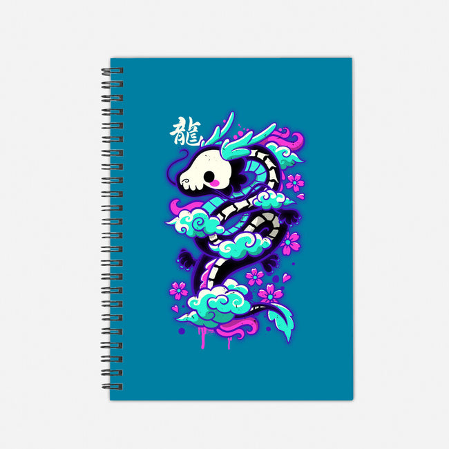 Cyber Ghost Dragon-none dot grid notebook-NemiMakeit