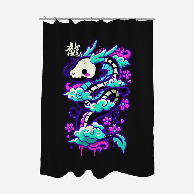 Cyber Ghost Dragon-none polyester shower curtain-NemiMakeit