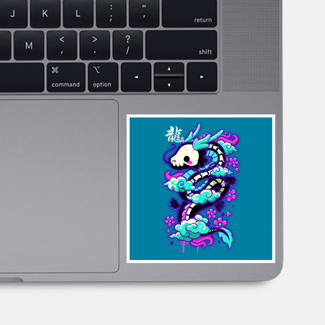 Cyber Ghost Dragon-none glossy sticker-NemiMakeit