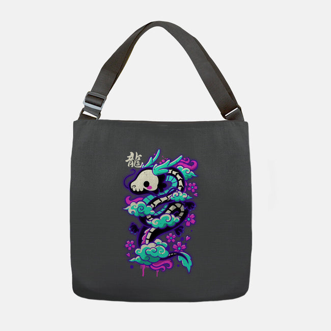 Cyber Ghost Dragon-none adjustable tote-NemiMakeit