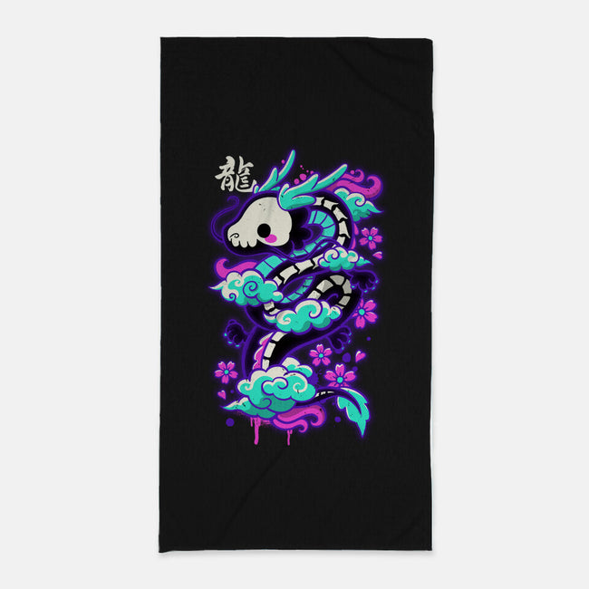 Cyber Ghost Dragon-none beach towel-NemiMakeit