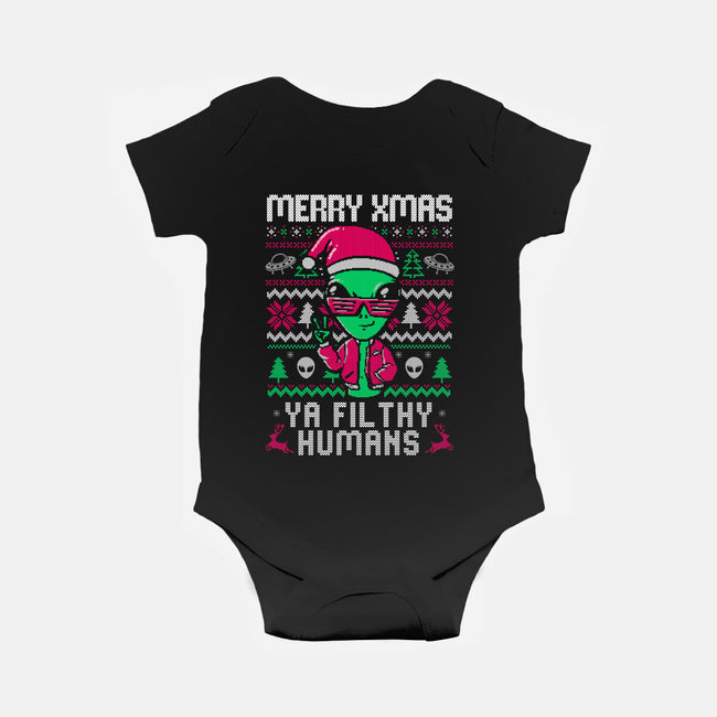 Alien Christmas-baby basic onesie-eduely