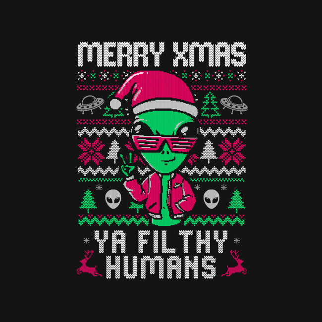 Alien Christmas-youth basic tee-eduely