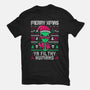 Alien Christmas-womens fitted tee-eduely
