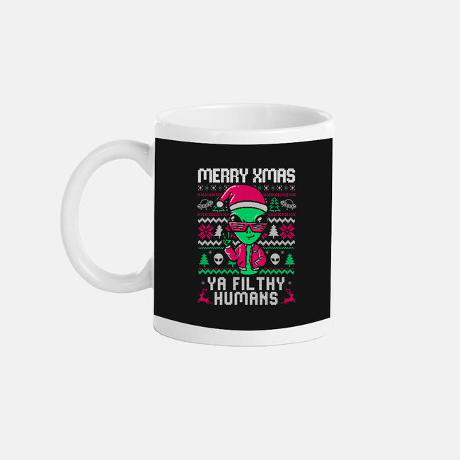 Alien Christmas-none glossy mug-eduely