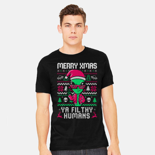 Alien Christmas-mens heavyweight tee-eduely