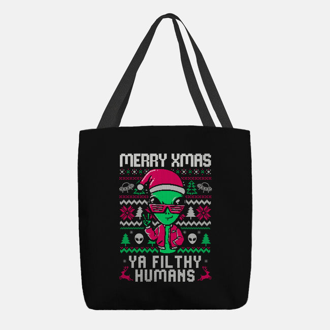 Alien Christmas-none basic tote-eduely