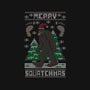 Merry Squatchmas-none removable cover w insert throw pillow-jrberger