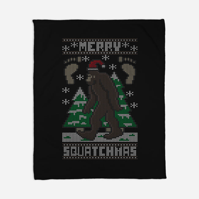 Merry Squatchmas-none fleece blanket-jrberger