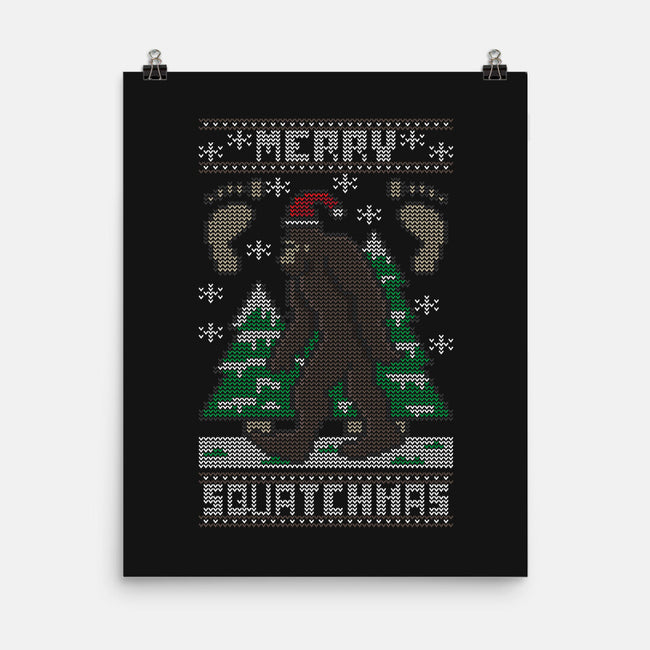 Merry Squatchmas-none matte poster-jrberger
