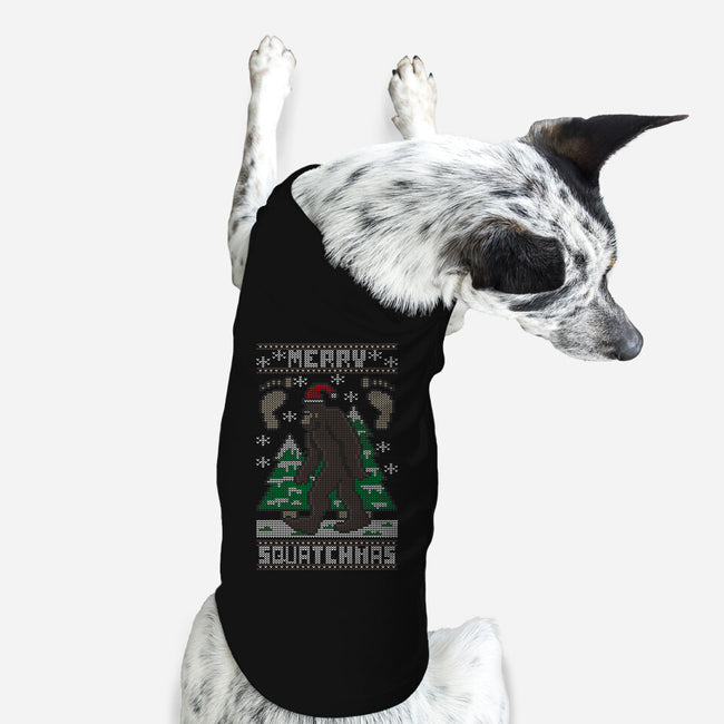 Merry Squatchmas-dog basic pet tank-jrberger