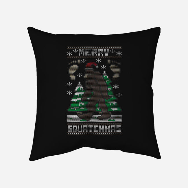 Merry Squatchmas-none removable cover w insert throw pillow-jrberger