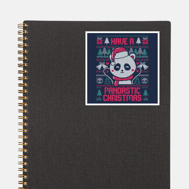 Pandastic Christmas-none glossy sticker-eduely