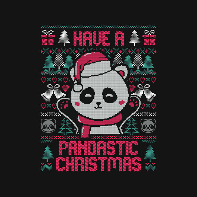 Pandastic Christmas-womens v-neck tee-eduely
