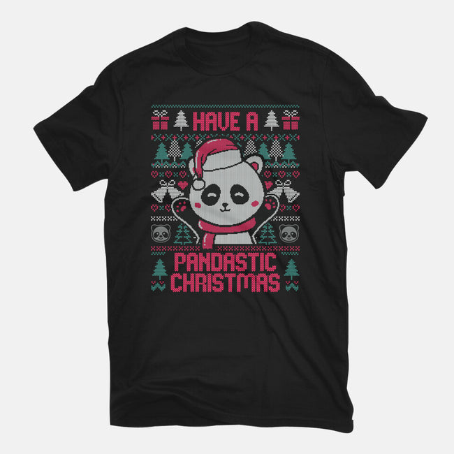 Pandastic Christmas-mens basic tee-eduely