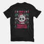 Pandastic Christmas-womens basic tee-eduely