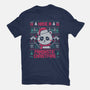 Pandastic Christmas-youth basic tee-eduely