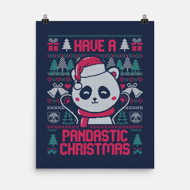 Pandastic Christmas-none matte poster-eduely
