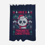 Pandastic Christmas-none polyester shower curtain-eduely
