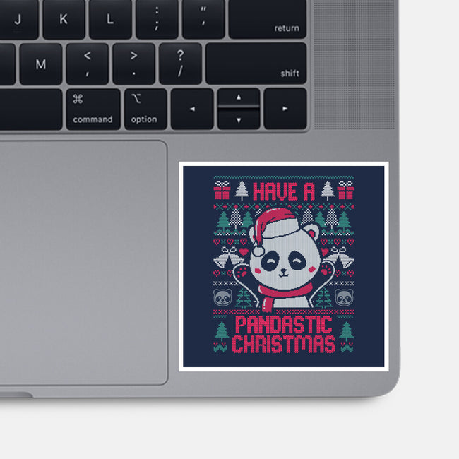 Pandastic Christmas-none glossy sticker-eduely