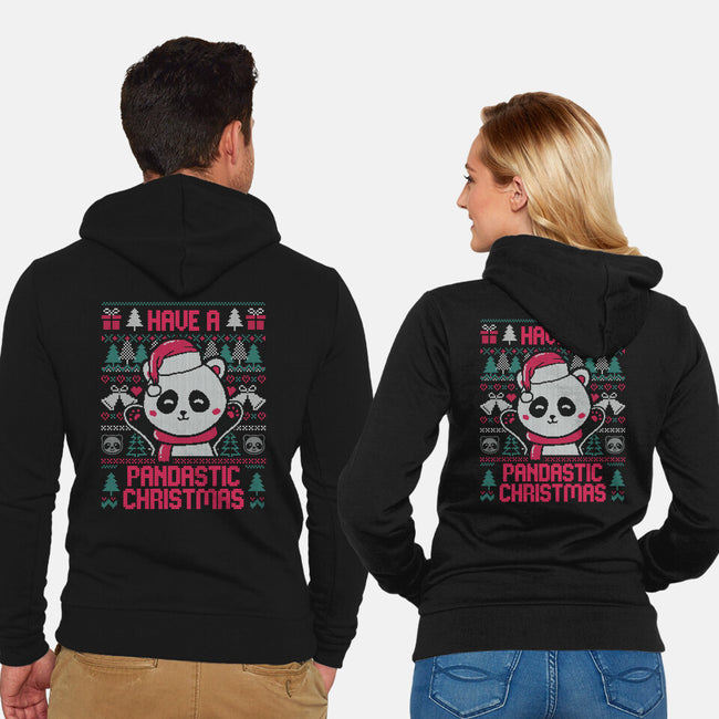 Pandastic Christmas-unisex zip-up sweatshirt-eduely