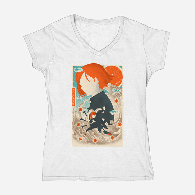 Musha-E Nobara-womens v-neck tee-hypertwenty