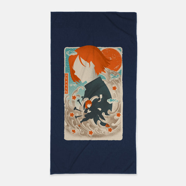 Musha-E Nobara-none beach towel-hypertwenty