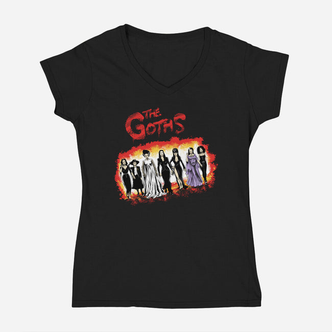 The Goths-womens v-neck tee-zascanauta