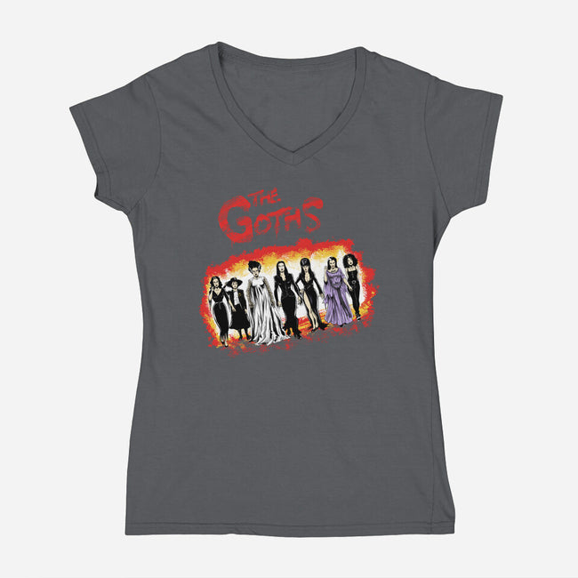 The Goths-womens v-neck tee-zascanauta