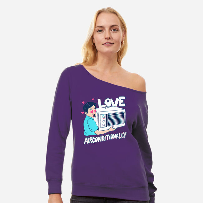 Airconditional Love-womens off shoulder sweatshirt-vp021