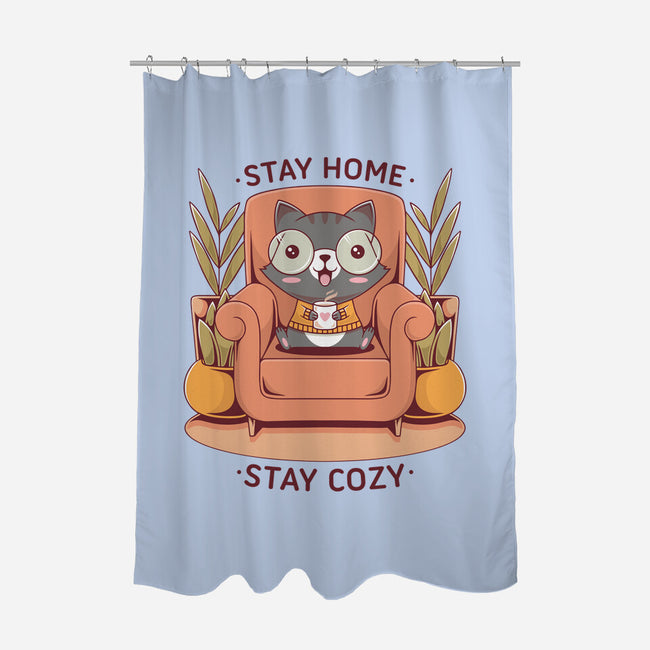 Cozy Time-none polyester shower curtain-Alundrart